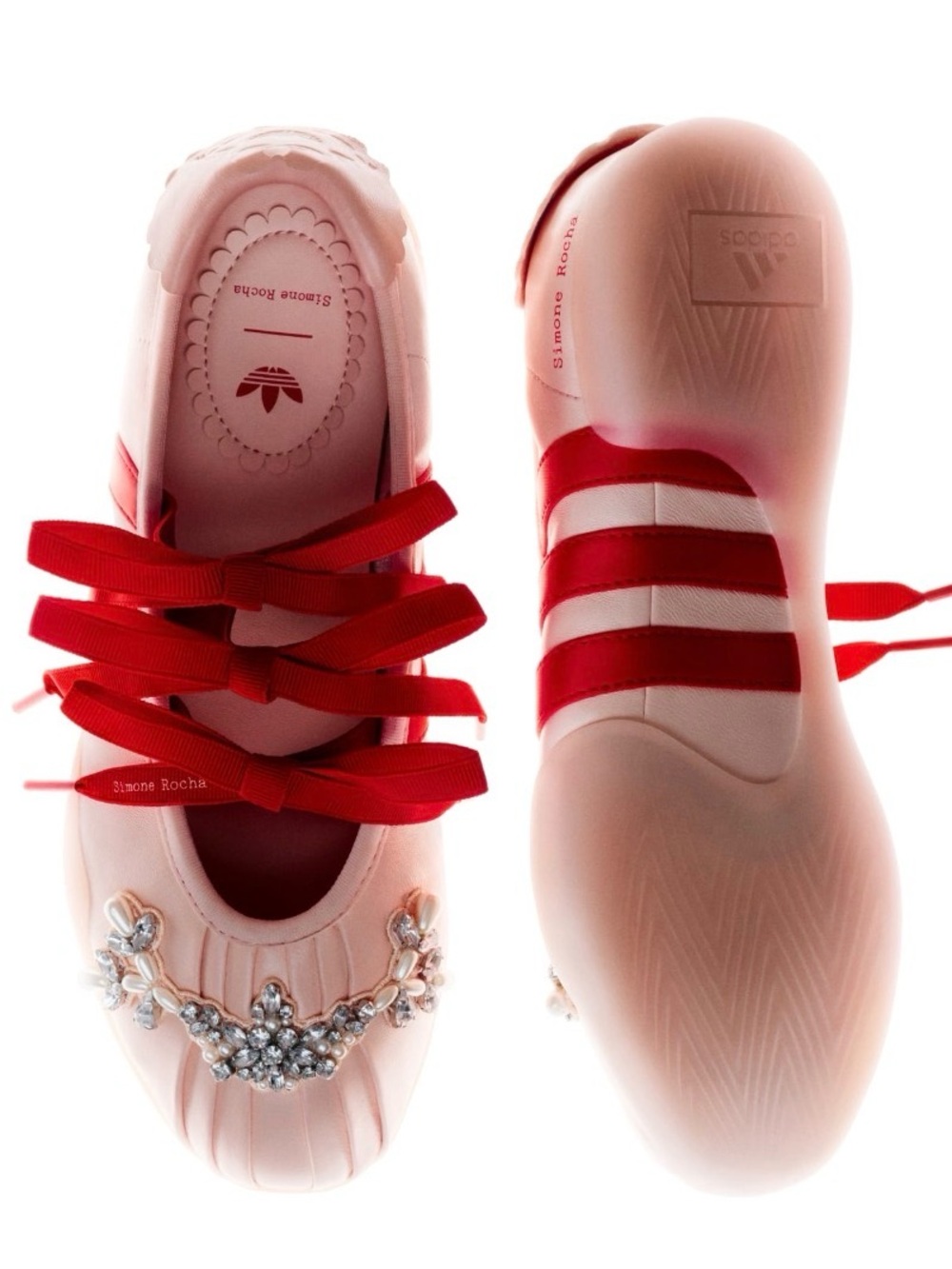 Adidas x Simone Rocha taekwondo pink and red ballerina Size 8.5